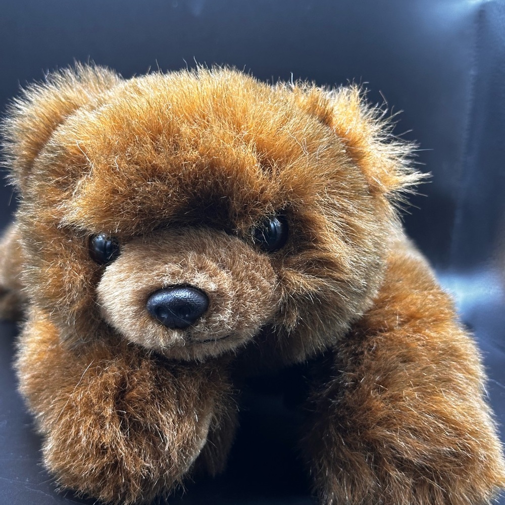 TYlux Classic Plush BABY PAWS Grizzly Brown Bear Stuffed Animal 1996 Retired VTG